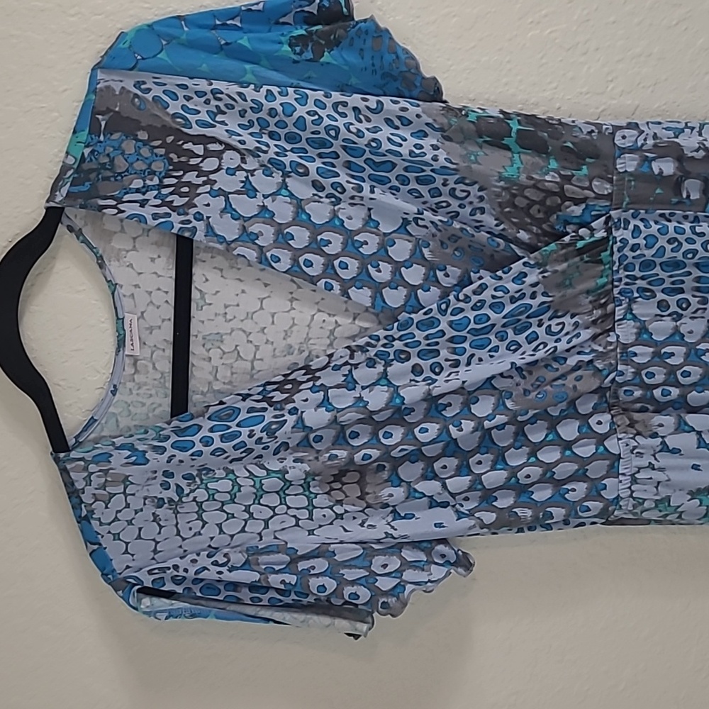 Lascana Blue Patterned Women's Dress Size 6 - Picture 3 of 12